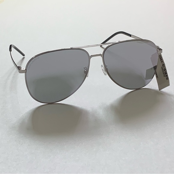 Saint Laurent™ CLASSIC 11 Silver Metal Mirrored Sunglasses NWT - Picture 12 of 16